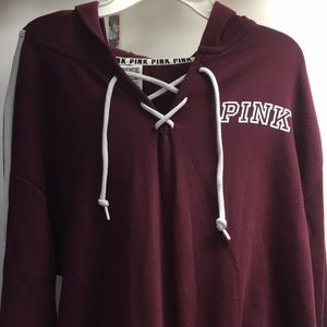 Pink burgundy hoodie